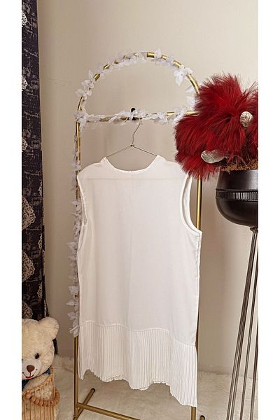 PAWWY Sleeveless Hijab Pleated Women's Undershirt Tunic