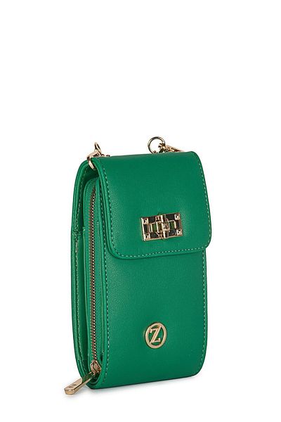 Zühre Minimal Chain Cross Strap Green Bag Z0322