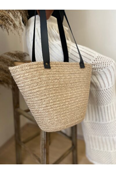 Fashion'Ss Novella Çanta Hasır Çanta - Kadın jüt omuz çantası- Kadın Yazlık H...