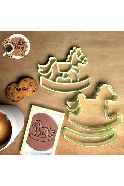 CookieKonsept Baby Shower Mold Set Carousel – Cookie, Dough and Clay Compatible
