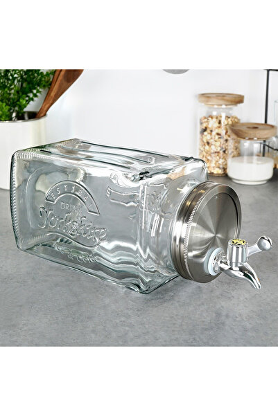 Aquaphor Morion Glass beverage jar with tap for the refrigerator, 3.5 l