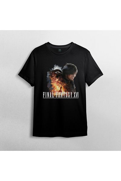 Pixxa Final Fantasy Xvi / 16 100% Cotton Crew Neck T-Shirt Model 1