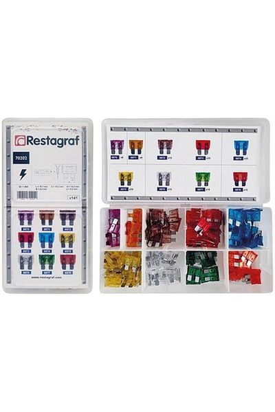RESTAGRAF Car fuse set 70202, 3-40 A, with plastic box