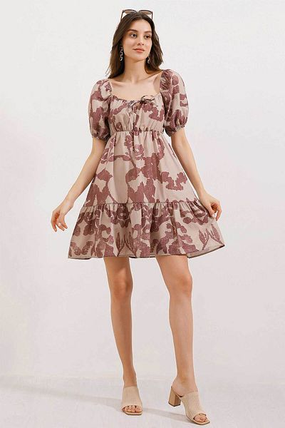 Merterium Rochie de damă din poplin evazată D.Dry Rose 1151