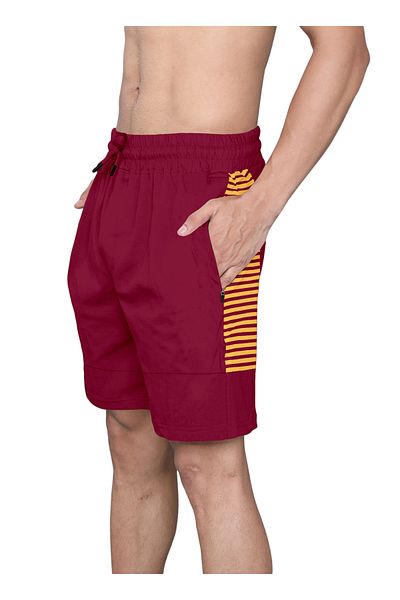 LAUREN SMITH Athletic Men’s Shorts 100%Cotton Comfortable Workout, Elastic Waist & Zipper Pockets-