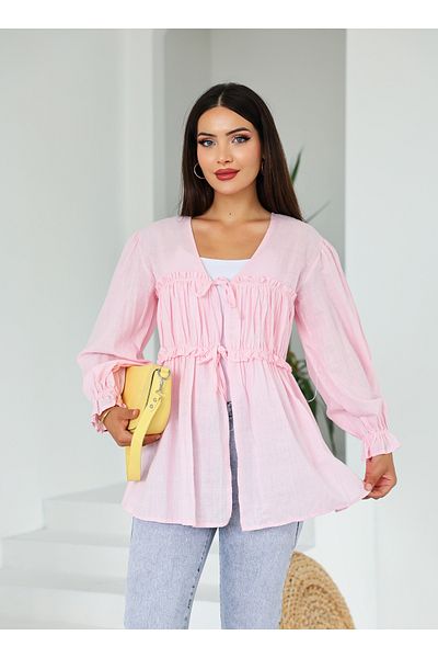 Vegove Front Gathered Kimono Tunic