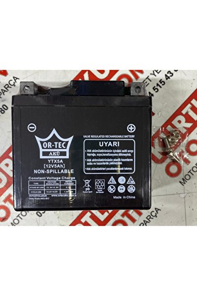 ORTEC YTX5A Motosiklet Aküsü (12V5Ah) 2025 Tarihli