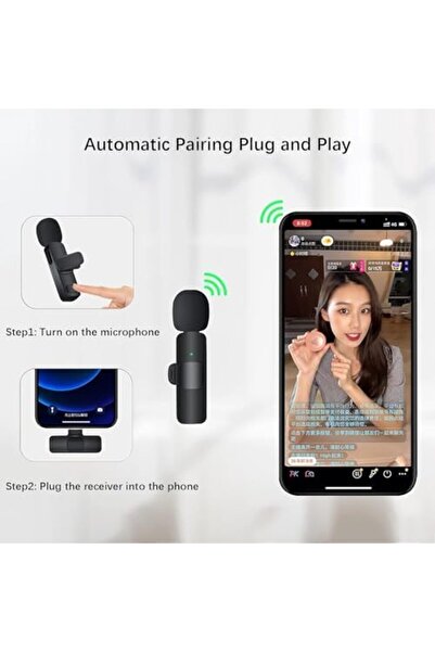 Generic NEW Wireless Lavalier Microphone Compatible for iPhone iPad, Plug-Play Wireless Mic for Recording, L