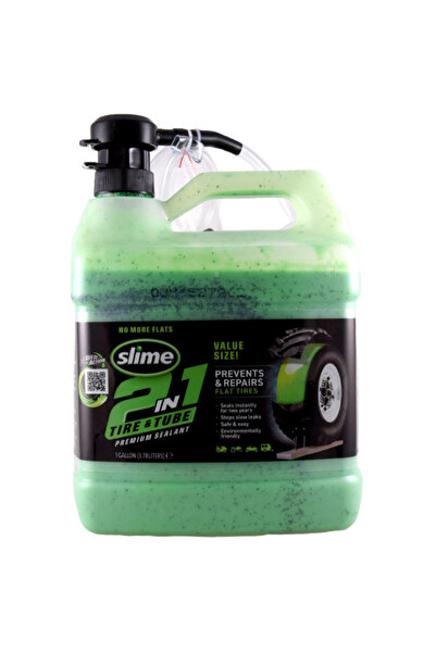 Slime مانع تسرب الإطارات والأنابيب الممتاز 2 في 1 مع مضخة 3.78 لتر