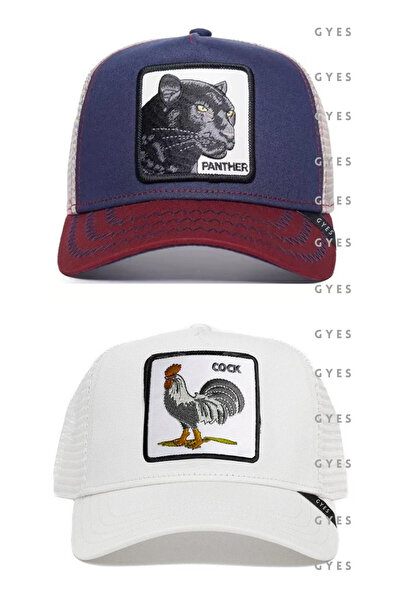 caxis Pălărie cu figuri de animale sportive Set de 2 unisex, reglabilă din spate