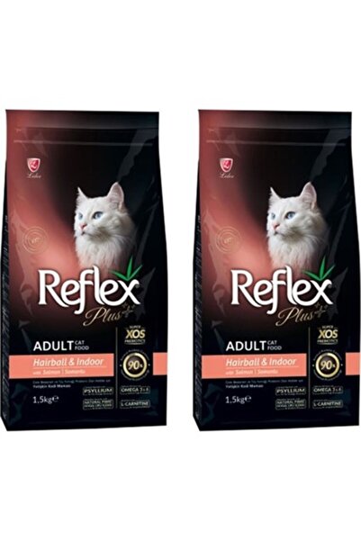 Reflex Plus Somonlu Hairball Yetişkin Kedi Maması 1,5 kg 2 Adet