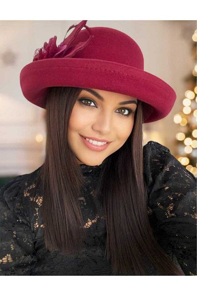 Confortino Women's felt hats with medium brims - ONE SIZE, ADJUSTABLE