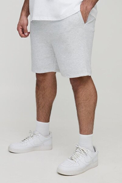 Cool mans Büyük Beden 2 İplik Penye Düz Şort