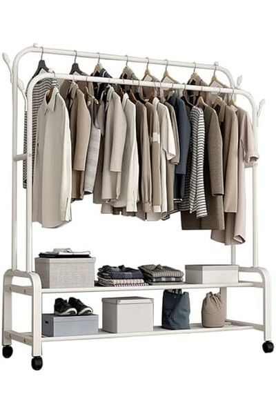 Türkiye Mobile Clothes Rack Garment Rack Wardrobe Rack With Wheels, Metal Clothing Closet Rack Hanging Rack,