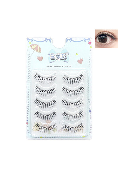 Choice3 النمط 1 رموش صناعية كورية على شكل حرف U من Ins Zhang Yuanying رموش صناعية طبيعية ناعمة على شكل حرف V