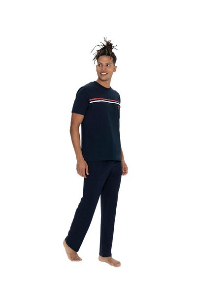 U.S. Polo Assn. U.S. Polo Assn. Men's Navy Blue Crew Neck Short Sleeve Pajama Suit