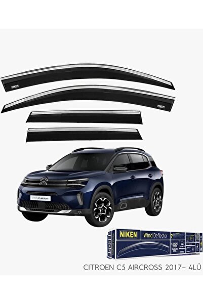 Niken Citroen C5 Aircross Kromlu Cam Rüzgarlığı 4lü Set 2017 ve Üstü