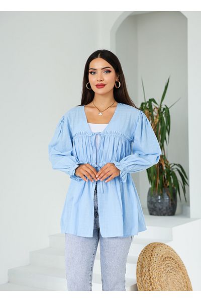 Vegove Front Gathered Kimono Tunic
