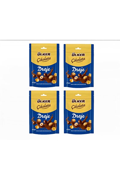Ülker Bütün Fındık Sütlü Çikolatalı Draje 67Gr×4