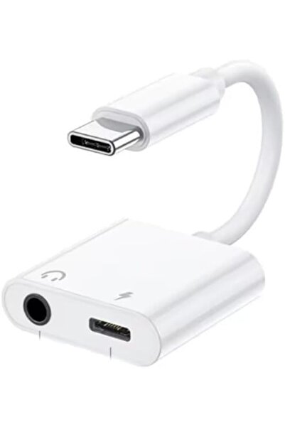 STOREMAX Type-C to 3.5 mm Jack Kulaklık ve Şarj Dönüştürücü Aynı Anda Kulaklı...