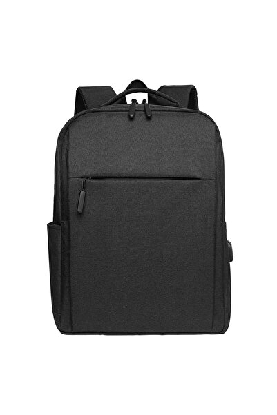 OEM Smart Schoolbag Baronn, USB Port, 2 Zippers, Compartmentalized, Water Resistant, 42x34x12 cm, Black