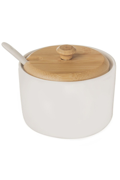shumee Sugar bowl with spoon, white porcelain, WHITELINE, 240 ml