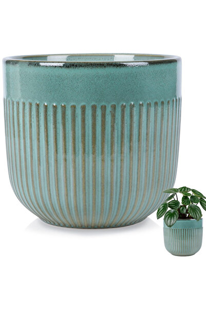 shumee Ghiveci verde din porțelan 17 cm