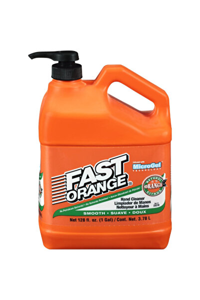FAST ORANGE منظف اليدين الناعم برائحة الحمضيات الطبيعية مع مضخة 3.78 لتر