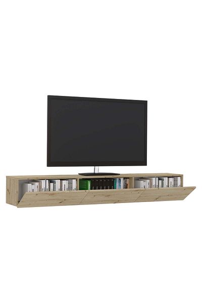 haaus Elba TV Stand, Artisan Oak, 180 x 30 x 25 cm