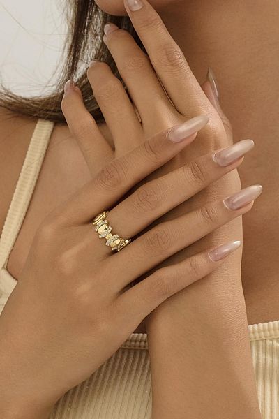 New Obsessions Almond Model Brass Ring