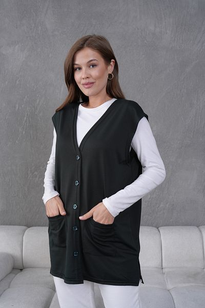 Lamierra Women's Mother Thin Combed Cotton Seasonal Mink Vest