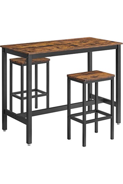 Hype Store VASAGLE Yemek Masası Seti, 2 Bar Tabureli Bar Masası, Tabure Seti,...