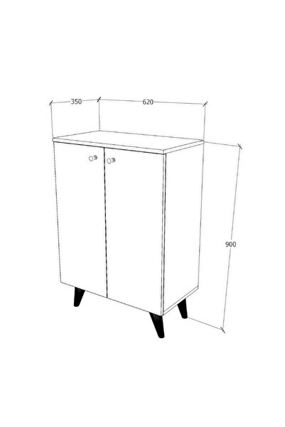 haaus Παπουτσοθήκη Luton, 2 Πόρτες, Λευκή, 62 x 35 x 90 cm