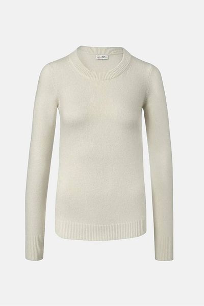 Tchibo Women Crew Neck Long Sleeve Cashmere Sweater, Cream