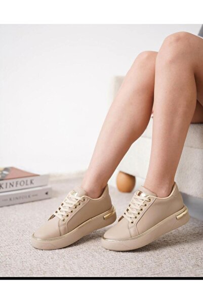 AĞCA Kadın yüksek Taban Bağcıklı Rahat Spor Ayakkabı Günlük Sneakers