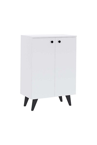 haaus Luton Shoe Cabinet, 2 Doors, White, 62 x 35 x 90 cm