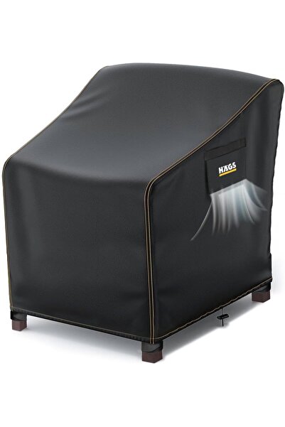 HAEGS Tek Kişilik Bahçe Koltuk Örtüsü, Koruma Kılıfı, Su Geçirmez Açık Hava B...