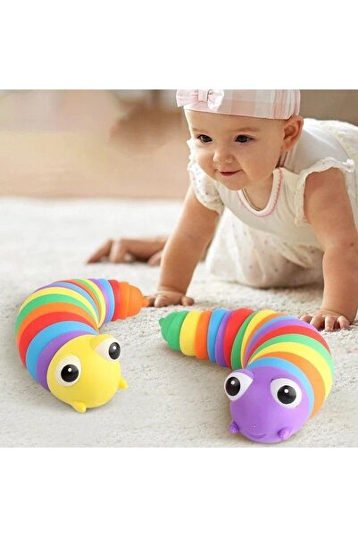 Hepta Collection emey e-ticaret Eğlenceli Emekleme,Eklemli Esnek Tırtıl Duyusal Stres Giderici Esnek El Oyuncağı İ...