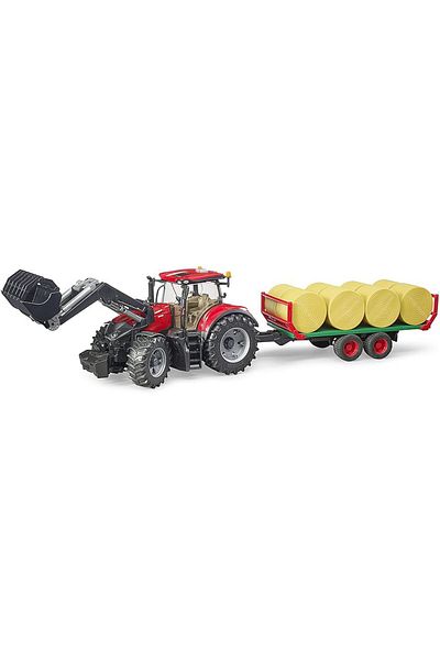 Bruder BR03198 مقطورة بالة جرار Case Ih Optum 300Cvx