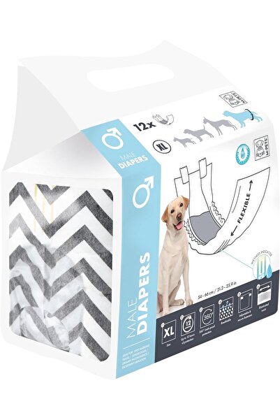 E&D Collection M-PETS DIAPERS ERKEK KÖPEKLER İÇİN KÜLOT (XL) 12Lİ