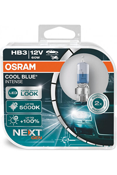 Osram Set 2 becuri bec HB3 12V 60W Albastru rece intens NextGen
