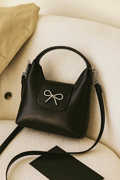 Mopia Viral Black Women's Mini Handbag with Bow