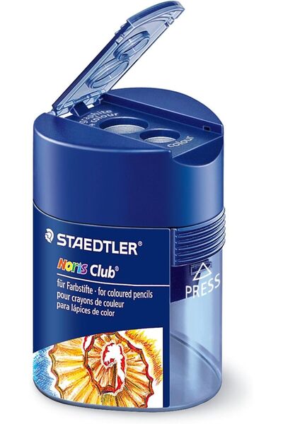 Hepta Collection Staedtler 512 128 Noris Double Compartment Pencil Sharpener Triangular Shape Noris Club Design