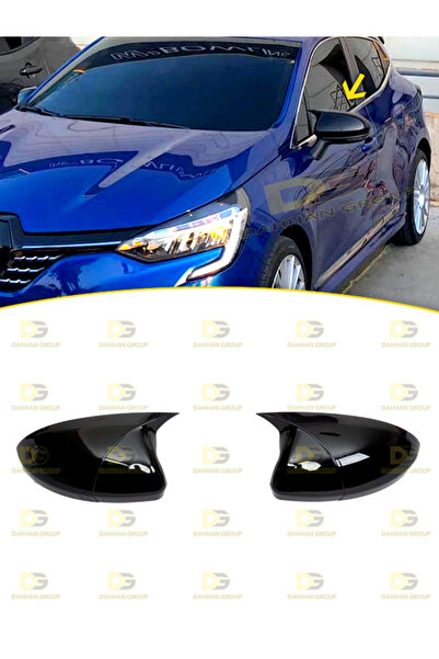 DG Power Renault Clio 5 2019 ve Sonrası Batman Yarasa Ayna Kapağı Parlak Siya...