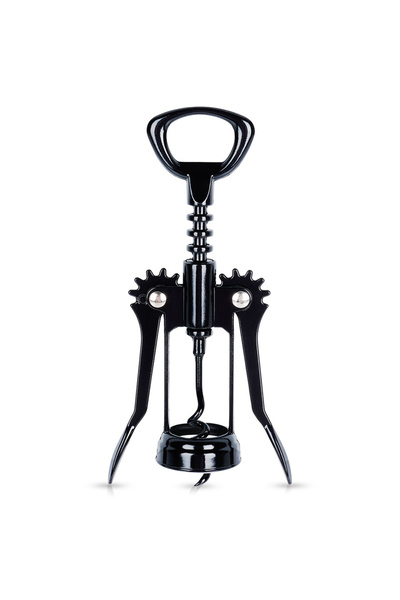 shumee Tirbușon de vin din metal negru, 16 cm