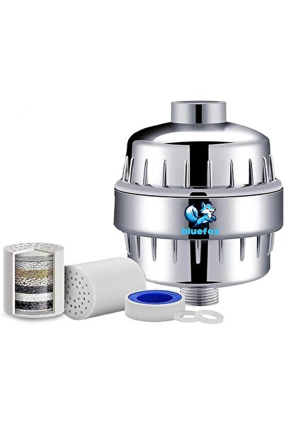 E&D Collection Bluefox SILVER Duş Filtresi – Klor ve Ağır Metal Arıtmalı, KDF...