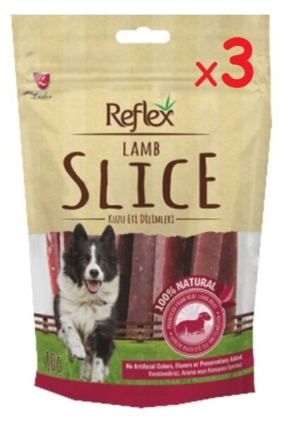 Reflex Kurutulmuş Kuzu Etli Çubuk Köpek Ödülü 80 gr 3 Adet (V2)