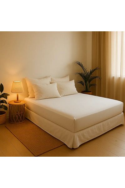 Billerbeck Jersey bed sheet with elastic, Billerbeck, Rebeka, white