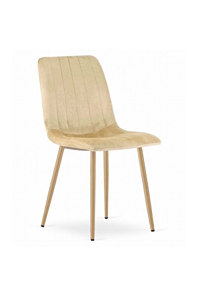 Mercaton Scaun bucatarie/living, Mercaton, Lava, catifea, metal, bej, 45x55x8...