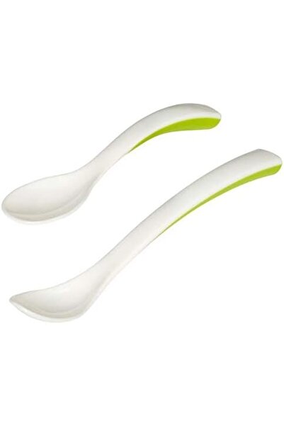 Hype Store 2 Pack Baby Feeding Spoon, White-Green Baby Feeding Spoon 2 Pack 1...